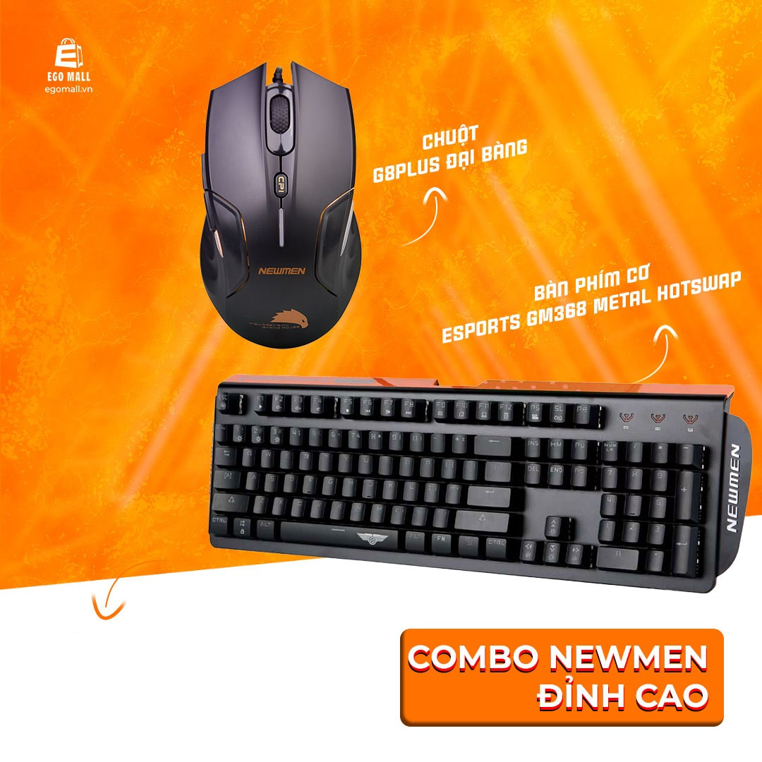 Combo Newmen đỉnh cao (G8 Plus đại bàng vs Esport GM368 Metal HotSwap)